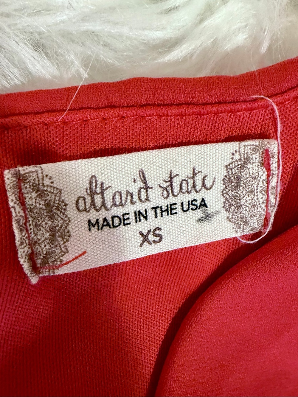 Altar’d State Red Ruffle Wrap Mini Dress XS Made in USA - Picture 7 of 13